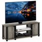 HOMLUX 43.8" TV Stand with 2-Door in French Oak and Black, , large