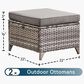 Sunwell Garden Patio Ottoman in Gray (Set of 2), , large