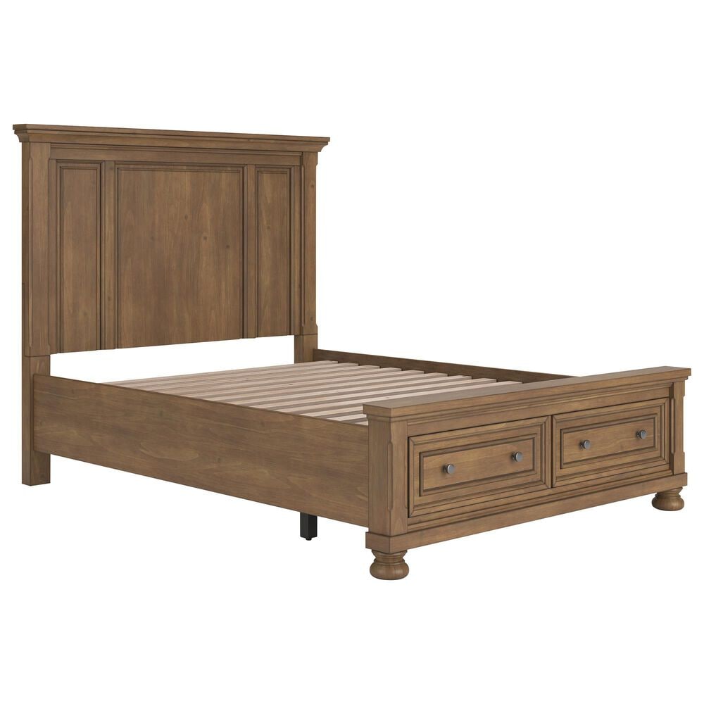 Ashley Feddinger Queen Panel Storage Bed in Chestnut Brown, , large