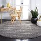Safavieh Venus Shag VNS604J 5"3" Round Grey and Ivory Area Rug, , large