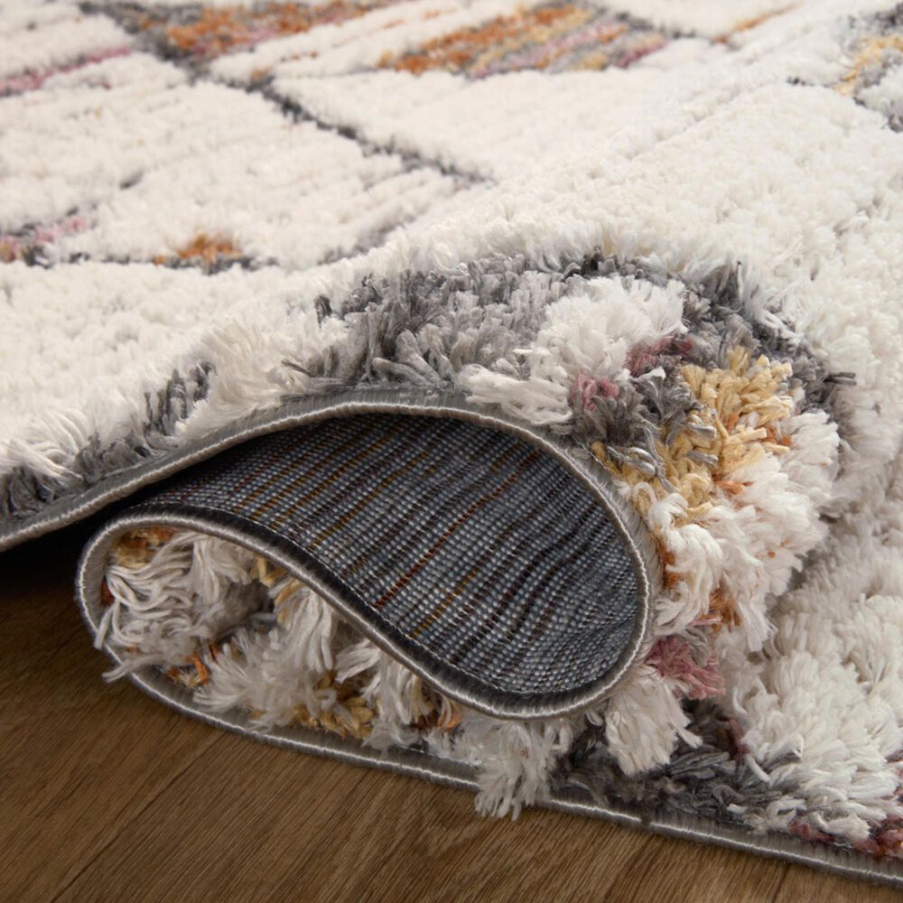 Loloi Levitt Shag 2&#39;3&quot; x 4&#39; Ivory and Fiesta Area Rug, , large