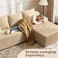 HOMLUX 2-Piece L-Shaped Sectional with Right Facing Chaise in Beige, , large