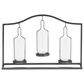 Maple and Jade 11" Industrial Candle Holder with 3 Suspended Candle Plates in Black, , large