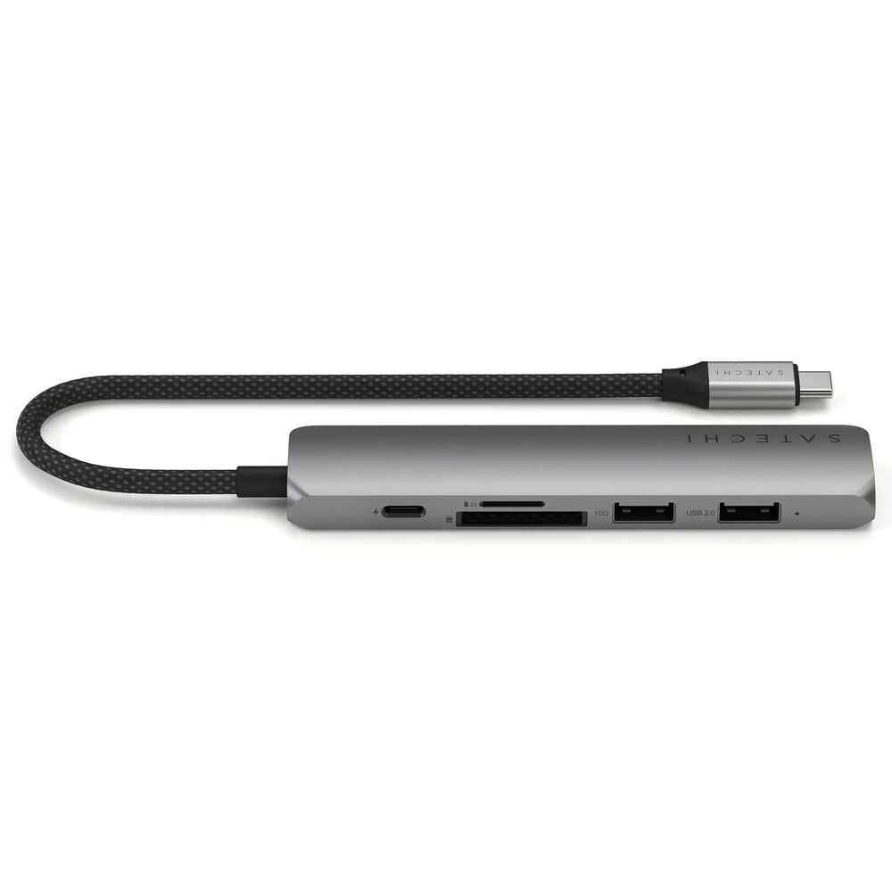 Satechi 6-in-1 USB-C Slim Multiport Adapter in Space Grey, , large