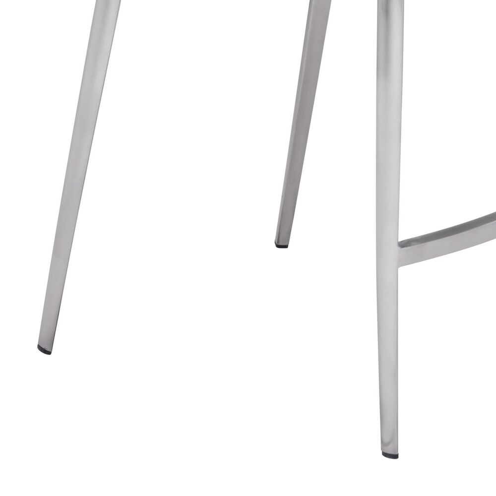 Zuo Modern Ace Counter Chair in White/Silver &#40;Set of 2&#41;, , large