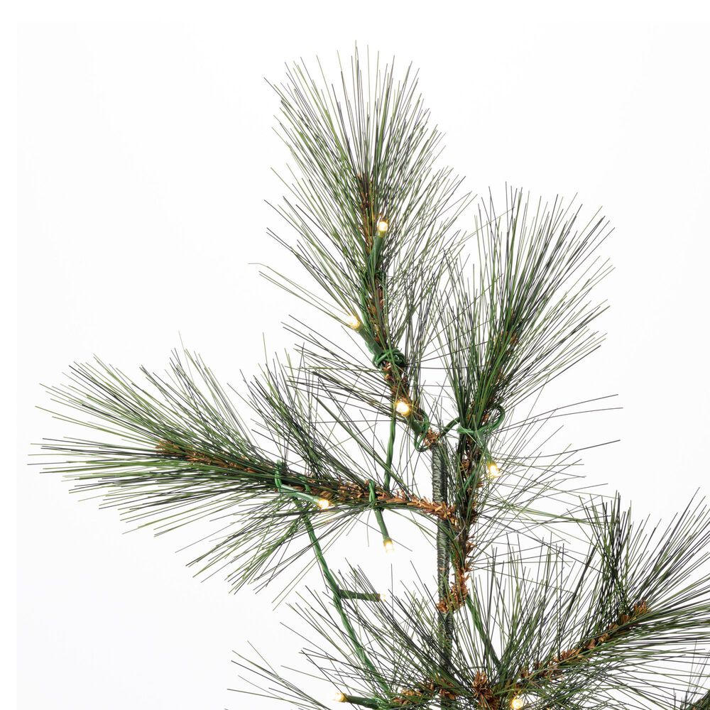 The Gerson Company 3' Pre-Lit Hard Needle Tips Hinged Tree in Green, , large