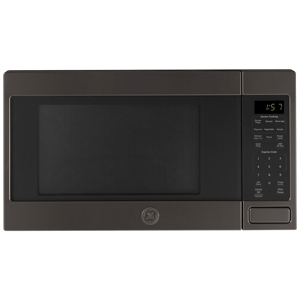 GE Appliances 1.6 Cu. Ft. Countertop Microwave Oven with Sensor Cooking Controls in Black Stainless Steel , , large