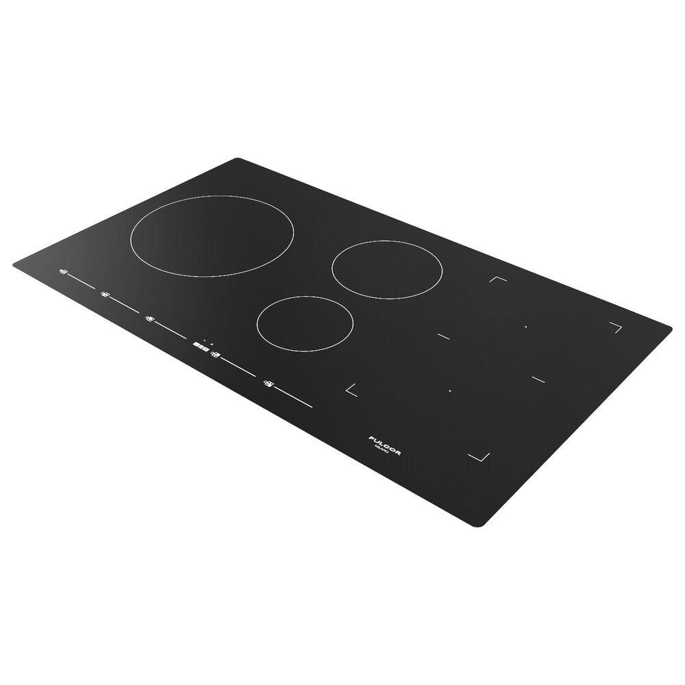Fulgor Milano 36&quot; Induction Cooktop with Brushed Aluminum Trim in Black, , large