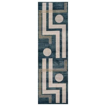 Momeni Edition 2"2" x 7"7" Blue Runner, , large