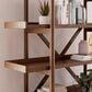 Ashley Lyncott 2-Piece Desk and Bookcase Set in Brown, , large