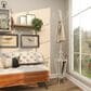 Maple and Jade 12-Hook Freestanding Coat Rack with Umbrella Storage Base in Distressed White, , large