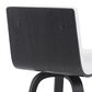 Armen Living Vienna Swivel Counter Height Stool with Snow White Upholstery in Black Brushed, , large