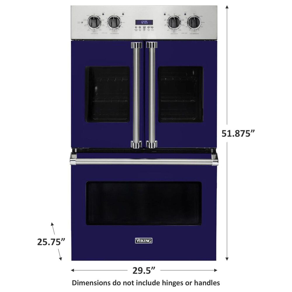 Viking Range 30&quot; French Door Double Oven in Cobalt Blue, , large