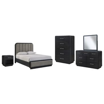 Millenium Rowanbeck 5-Piece Queen Bedroom Set in Black, , large