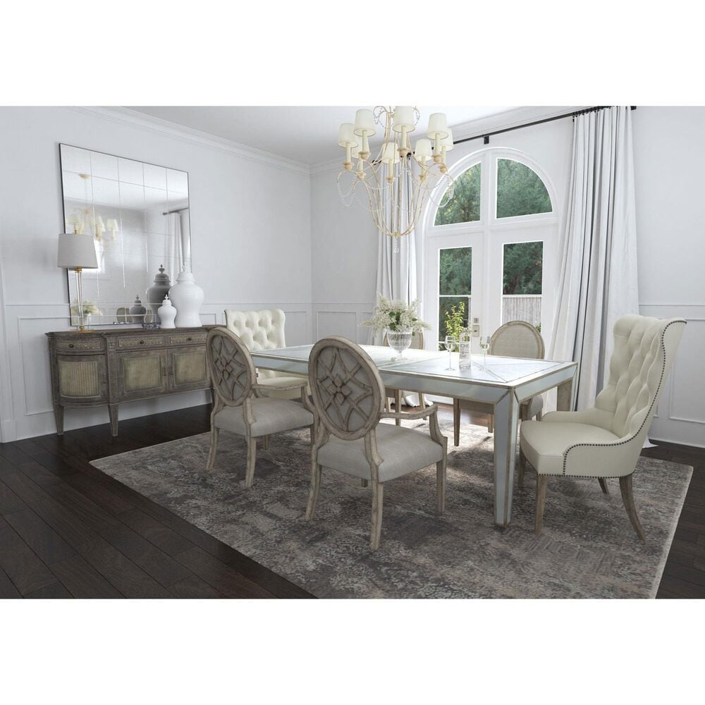 Hooker Furniture Sanctuary Side Chair in White and Gray &#40;Set of 2&#41;, , large