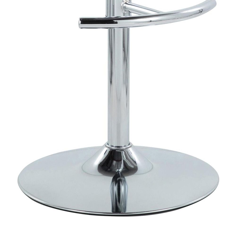 LumiSource Grotto Swivel Adjustable Bar Stool with Black Velvet Upholstery in Chrome (Set of 2), , large
