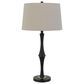 Cal Lighting Salter Cohoes Table Lamp in Matte Black and Antique Brass, , large