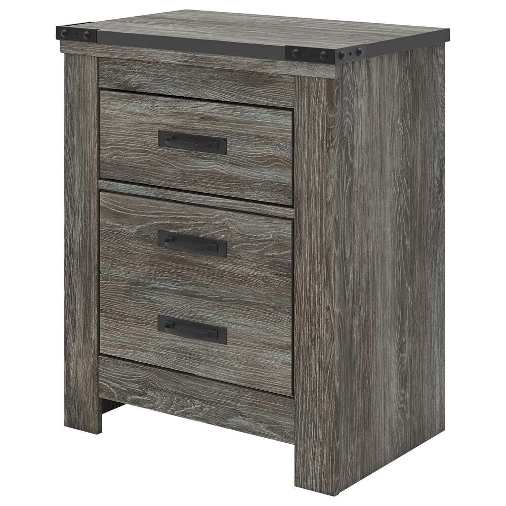 Ashley Frandern 5-Piece Twin Bookcase Storage Bedroom Set in Rustic Warm Gray, , large