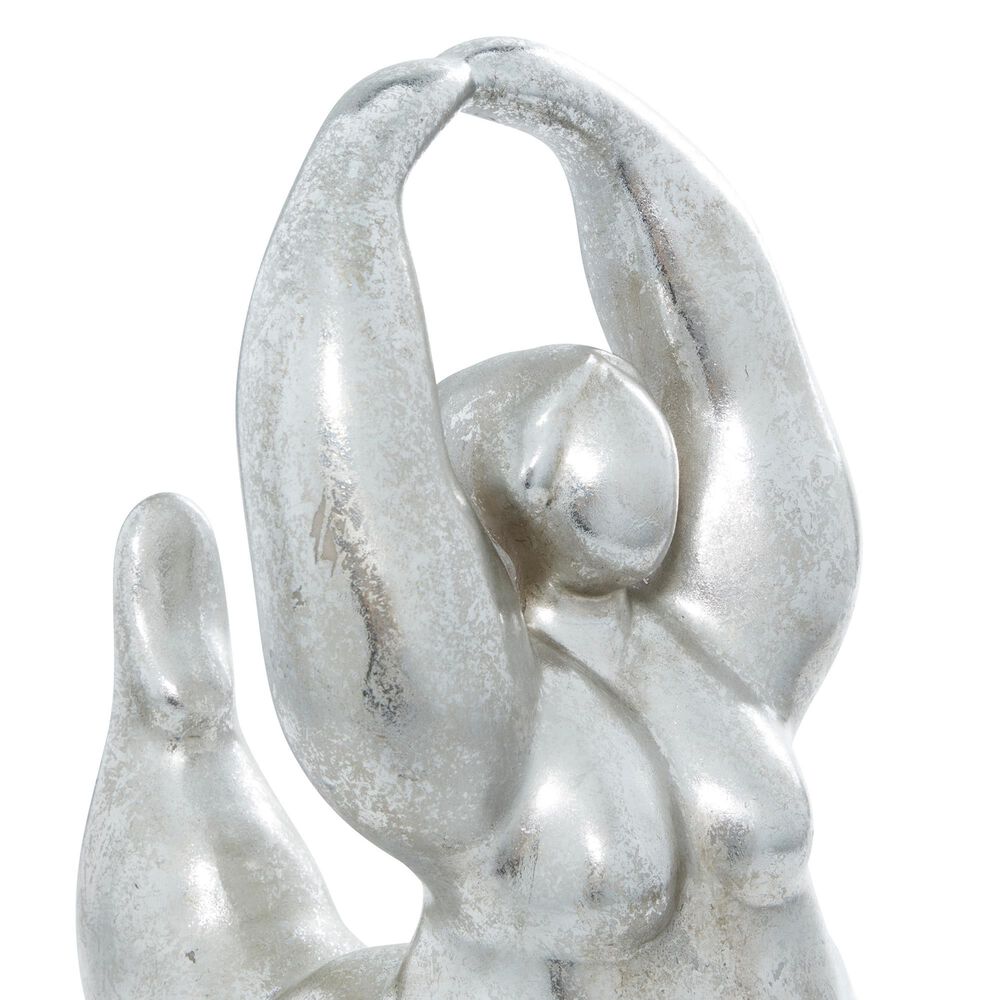 Maple and Jade 20&quot; x 7&quot; Dancing Women Sculpture in Silver, , large