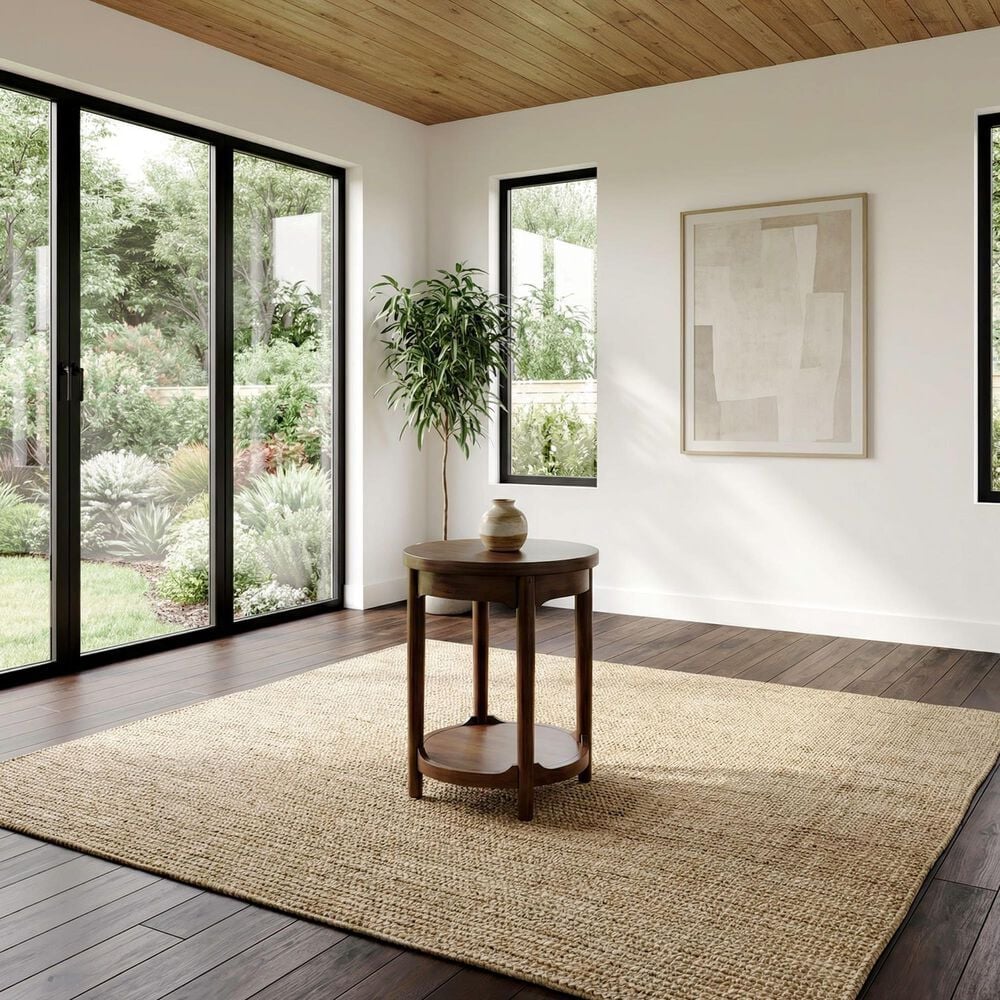 Belle Furnishings Century Modern Chairside Table in Satin Walnut, , large