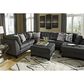 Ashley Reidshire Oversized Accent Ottoman in Steel, , large