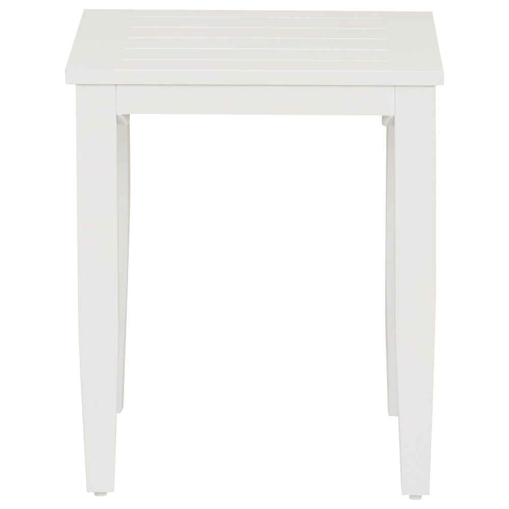 Linon Home Decor Claiborne Square Side Table in White, , large