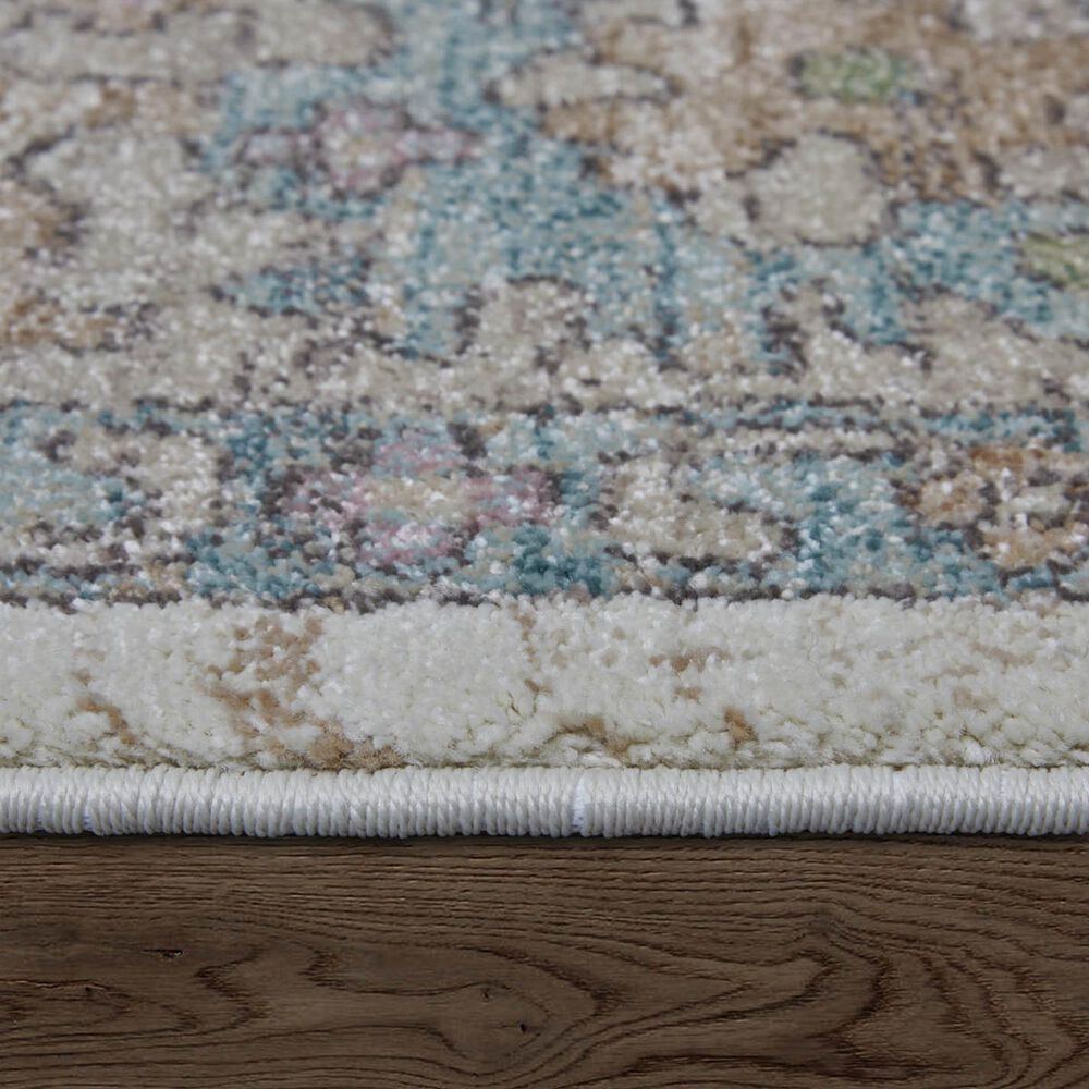 Feizy Dartmouth Ivory and Multicolor 6'4" x 9'2" Area Rug, , large