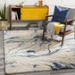 Surya Kavita 6" x 9" Navy, Denim, Gray and Light Beige Area Rug, , large