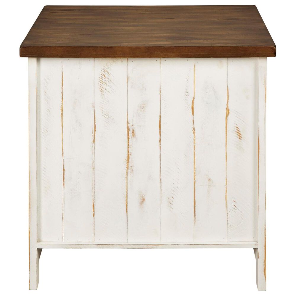 Ashley Wystfield End Table in Vintage White and Warm Brown, , large