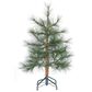 The Gerson Company 3" Pre-Lit Hard Needle Tips Hinged Tree in Green, , large