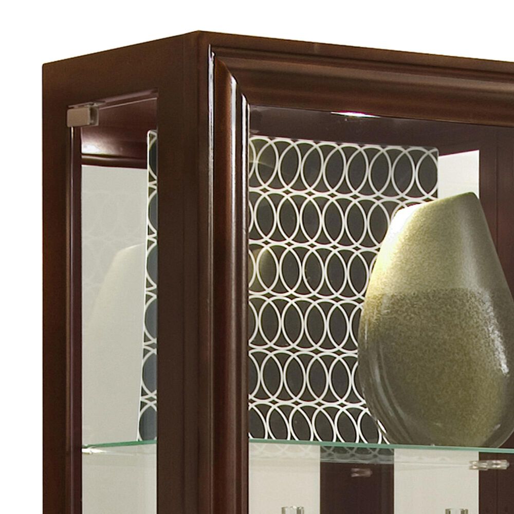 Chapel Hill 5-Shelf Curio Cabinet in Cherry Brown, , large