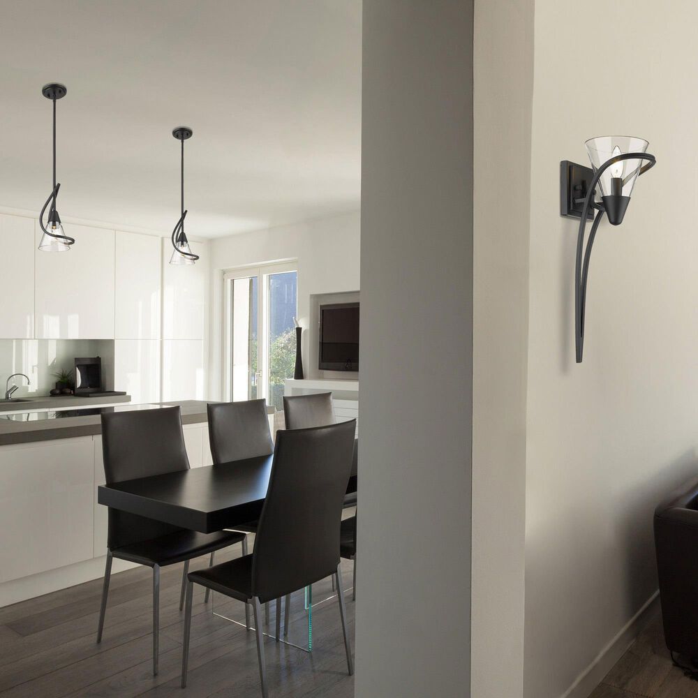 Golden Lighting Olympia Mini Pendant in Matte Black, , large