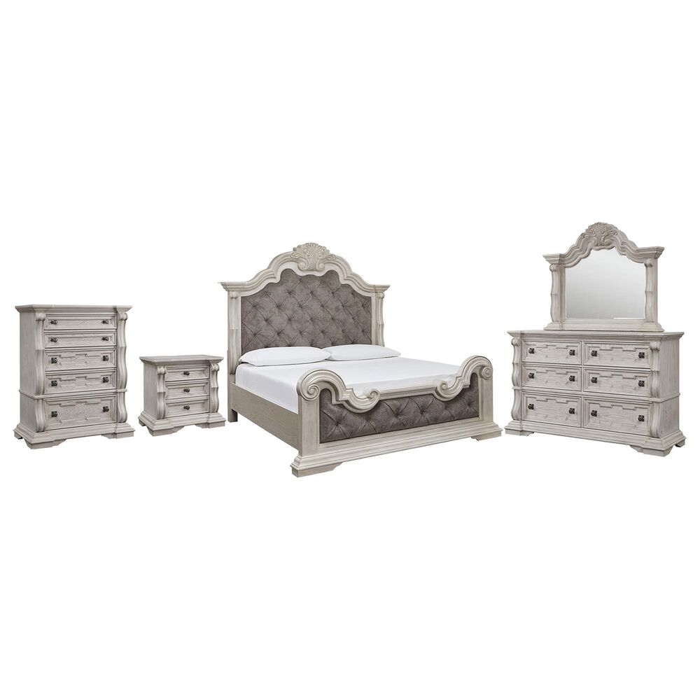 Millenium Bruchandi 5-Piece Queen Panel Bedroom Set in Antique White, , large