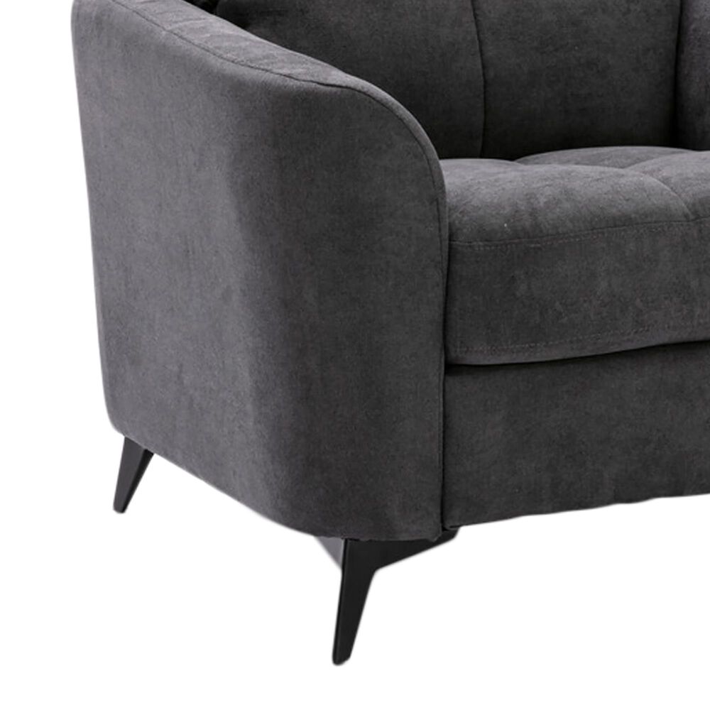 HOMLUX Accent Chair with Tufted Cushion in Gray, , large