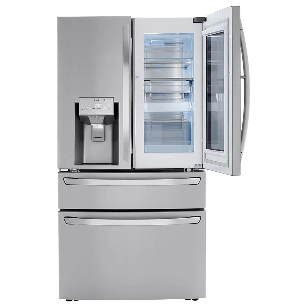 LG 2-Piece Kitchen Package with 29.5 Cu. Ft 4-Door French Door Refrigerator and Single Door Freezer in Stainless Steel, , large