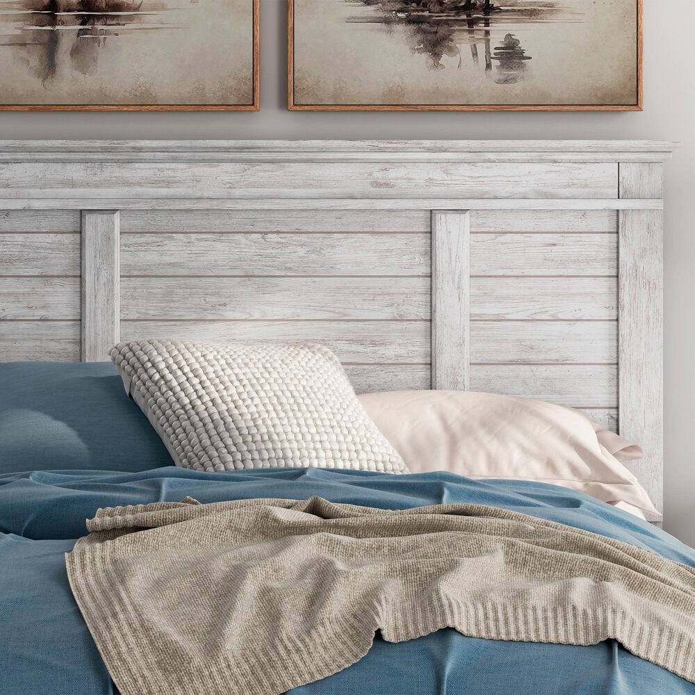 Ashley Makidern 2 Piece Queen Storage Bedroom Set with Six Drawers in Whitewash, , large
