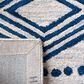 Safavieh Micro-Loop Southwestern 2"3" x 7" Ivory and Navy Runner, , large