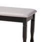 Baxton Studio Corey Dining Bench with Grey Cushion in Dark Brown, , large