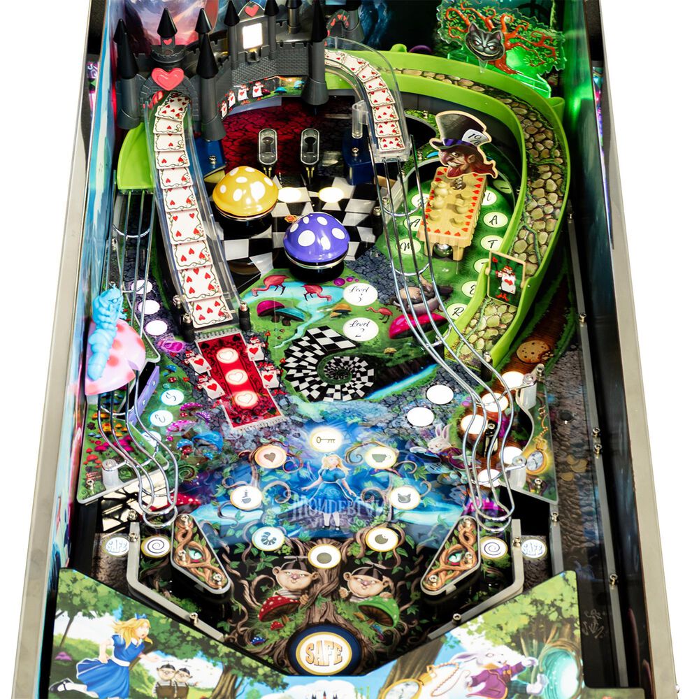 Stern Pinball Alice Goes to Wonderland Pinball Machine- Black, , large