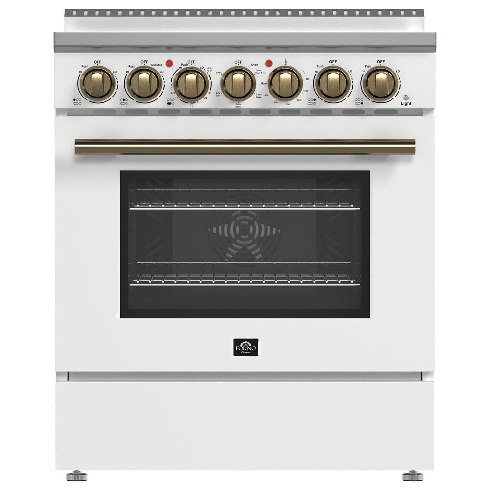 Forno Paolo 30" Freestanding Electric Range in White, , large