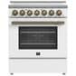 Forno Paolo 30" Freestanding Electric Range in White, , large