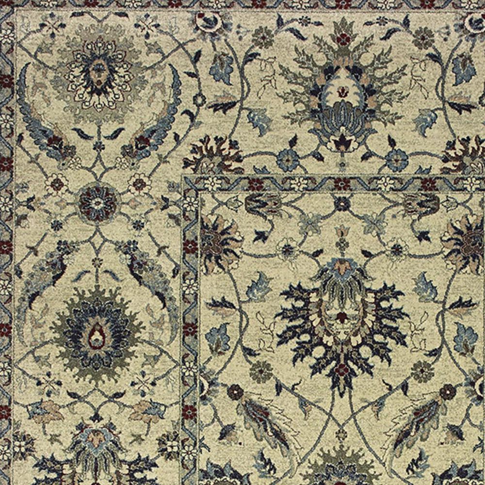 Oriental Weavers Raleigh 022Y5 5&#39;3&quot; x 7&#39;6&quot; Ivory and Navy Area Rug, , large