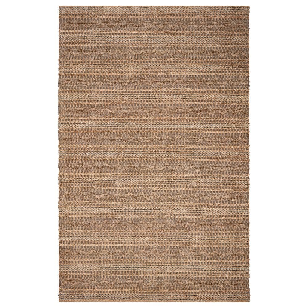 L&R Resources Natural Fiber Striped 5" x 7"9" Gray and Natural Area Rug, , large