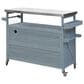 HOMLUX 50" Outdoor Kitchen Island in Grey Blue and Stainless Steel, , large
