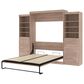 Bestar Pur Queen Murphy Storage Bed with 6-Drawer in Rustic Brown, , large