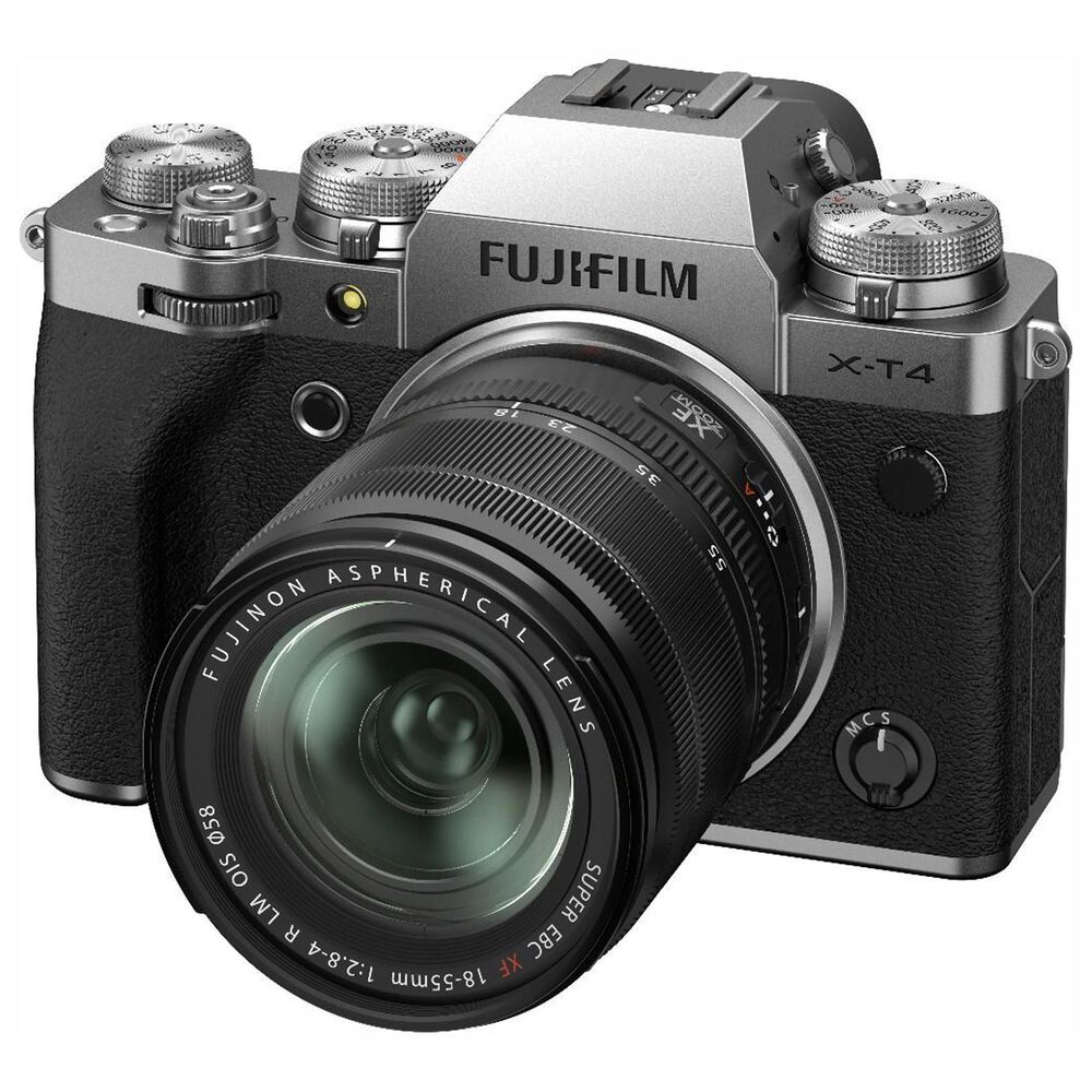 Fujifilm X-T4 Mirrorless Digital Camera with XF18-55mm F2.8-4 R LM OIS Lens in Silver, , large