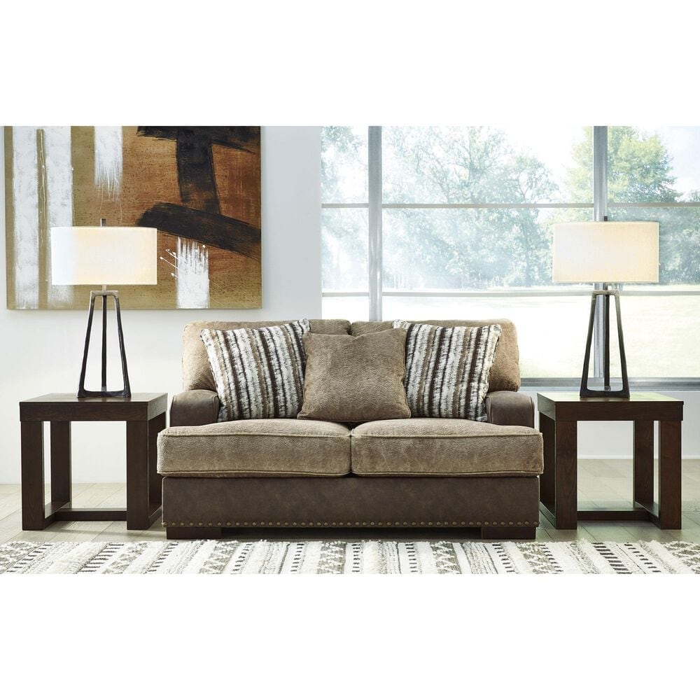 Ashley Alesbury Stationary Loveseat in Chocolate, , large