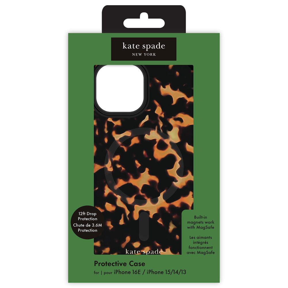 Kate Spade Protective MagSafe Case for Apple iPhone 16e/15/14/13 in Transparent Tortoise, , large