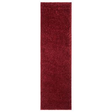 Safavieh August Shag 2"3" x 10" Burgundy Runner, , large