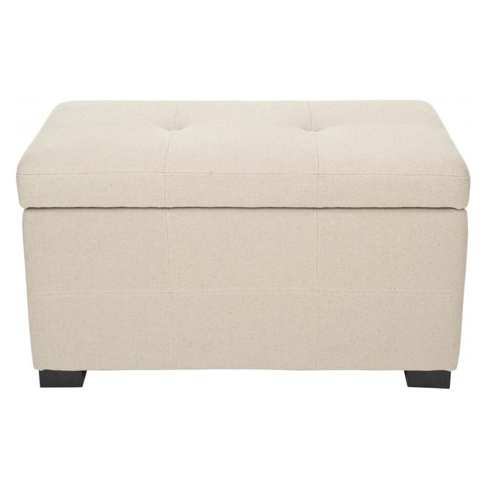 Safavieh Hudson Small Maiden Tufted Storage Bench in Taupe, , large